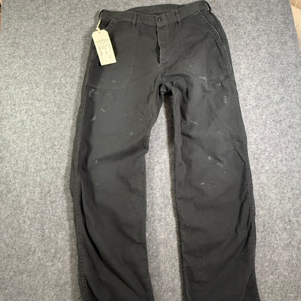 Fullcount & Co 1141 Herringbone Twill VTG Effect US Navy Trousers NWT Sz 36x34